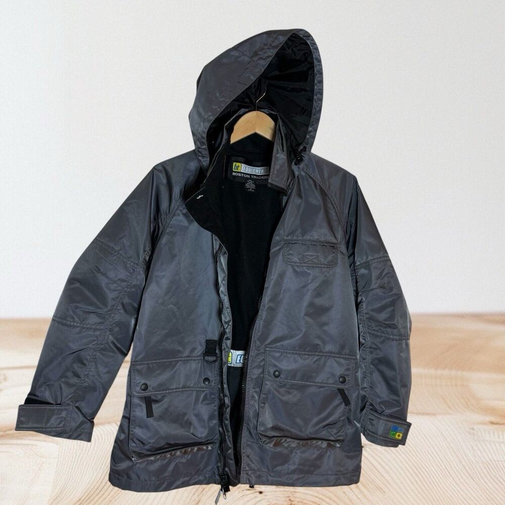BT Equipment Boston Traders Chore Utility Jacket Sz S Men Heavy Nylon Army Green - Picture 5 of 9
